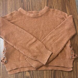SO Copper Sweater with Side Lace-Up